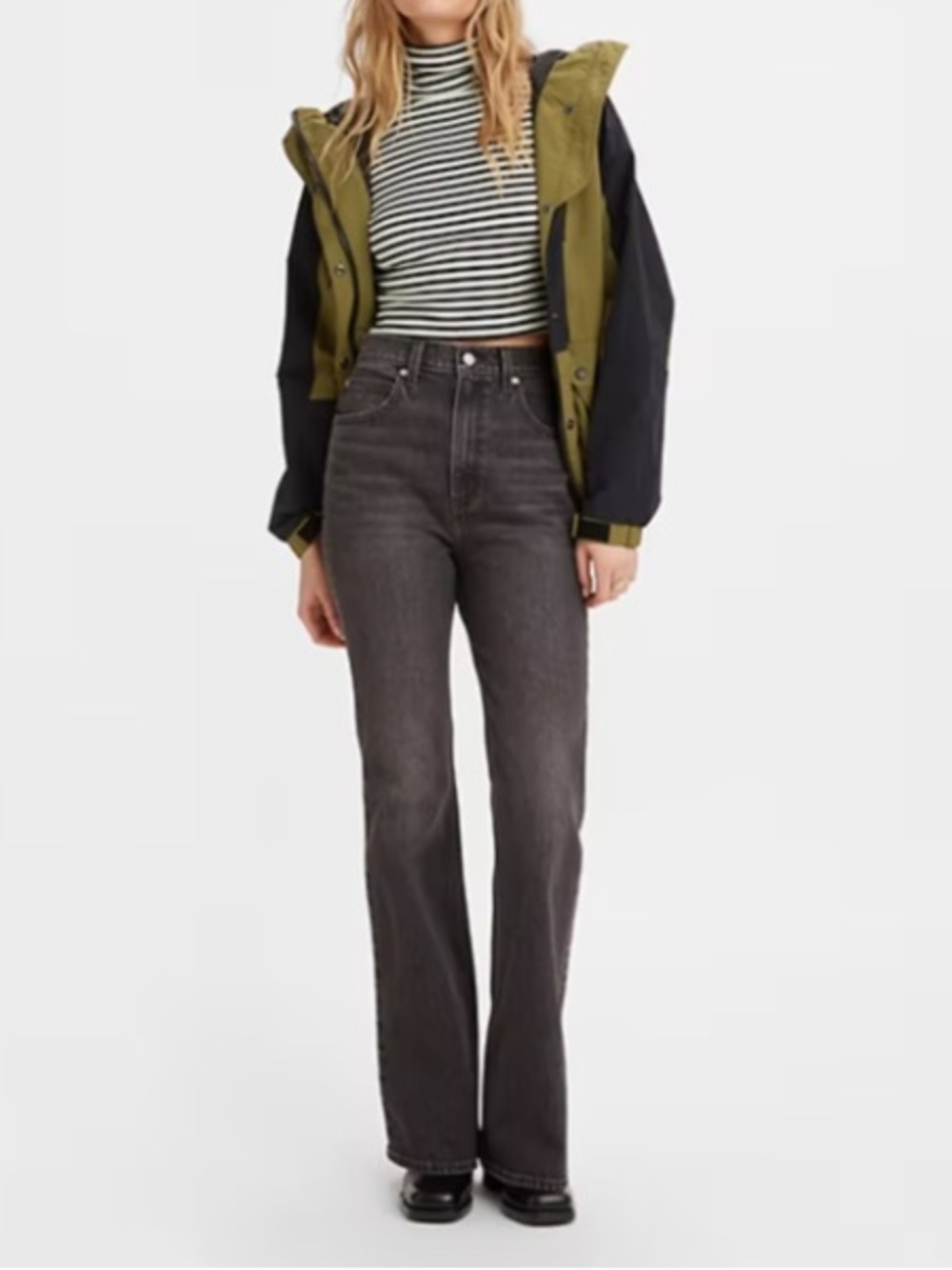 Levi's® Premium 70's High Flare Women's Jeans in Faded Black